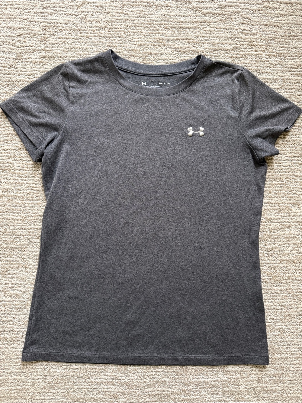 Women’s Under Armour Dark Gray Performance Athletic TShirt Size Small